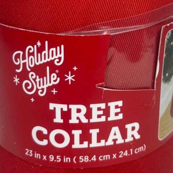 Holiday Style Christmas Tree Collar Red Up to 6 ft Tree New - Picture 6 of 6